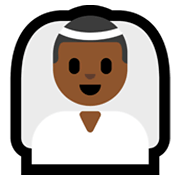 👰🏾‍♂️ Emoji Hombre Con Velo: Tono De Piel Oscuro Medio en Microsoft Windows 11.