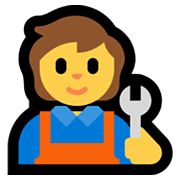 🧑‍🔧 Emoji Mechaniker(in) Microsoft Windows 11.