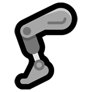 🦿 Emoji Pierna Mecánica en Microsoft Windows 11.