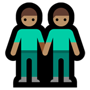 Emoji 👬🏽 Due Uomini Che Si Tengono Per Mano: Carnagione Olivastra su Microsoft Windows 11.