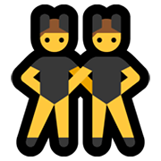 Emoji 👯‍♂️ Uomini Con Orecchie Da Coniglio su Microsoft Windows 11.