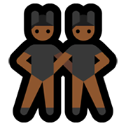👯🏾‍♂️ Emoji Hombres Con Orejas De Conejo, Tono De Piel Oscuro Medio en Microsoft Windows 11.