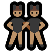 Emoji 👯🏽‍♂️ Uomini Con Orecchie Da Coniglio, Carnagione Olivastra su Microsoft Windows 11.