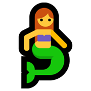 🧜‍♀️ Emoji Meerjungfrau Microsoft Windows 11.
