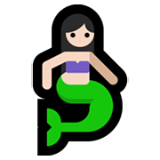🧜🏻‍♀️ Emoji Sirena: Tono De Piel Claro en Microsoft Windows 11.