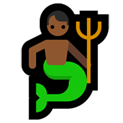 🧜🏾‍♂️ Emoji Sirena Hombre: Tono De Piel Oscuro Medio en Microsoft Windows 11.