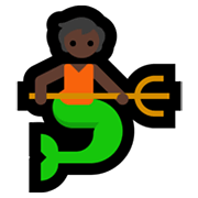 🧜🏿 Emoji Pessoa Sereia: Pele Escura na Microsoft Windows 11.