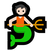 🧜🏻 Emoji Persona Sirena: Tono De Piel Claro en Microsoft Windows 11.