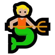 Emoji 🧜🏼 Sirena: Carnagione Abbastanza Chiara su Microsoft Windows 11.
