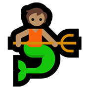🧜🏽 Emoji Persona Sirena: Tono De Piel Medio en Microsoft Windows 11.