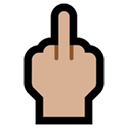 🖕🏼 Emoji Mittelfinger: mittelhelle Hautfarbe Microsoft Windows 11.