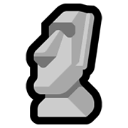 Émoji 🗿 Moai sur Microsoft Windows 11.