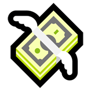 💸 Emoji Geldschein mit Flügeln Microsoft Windows 11.