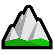 Emoji ⛰️ Montagna su Microsoft Windows 11.
