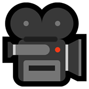 Emoji 🎥 Cinepresa su Microsoft Windows 11.