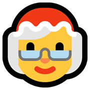 Émoji 🤶 Mère Noël sur Microsoft Windows 11.