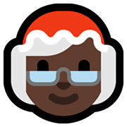 Emoji 🤶🏿 Mamma Natale: Carnagione Scura su Microsoft Windows 11.