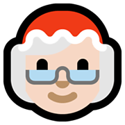 Emoji 🤶🏻 Mamma Natale: Carnagione Chiara su Microsoft Windows 11.