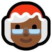 🤶🏾 Emoji Weihnachtsfrau: mitteldunkle Hautfarbe Microsoft Windows 11.