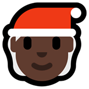 Émoji 🧑🏿‍🎄 Santa : Peau Foncée sur Microsoft Windows 11.