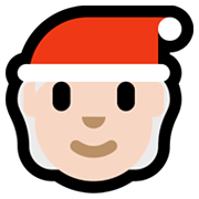 Emoji 🧑🏻‍🎄 Santa Claus: Carnagione Chiara su Microsoft Windows 11.