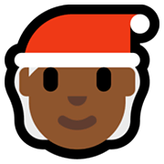 Émoji 🧑🏾‍🎄 Santa : Peau Mate sur Microsoft Windows 11.