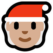 🧑🏼‍🎄 Emoji Noel: Pele Morena Clara na Microsoft Windows 11.