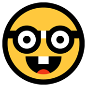 🤓 Emoji Rosto De Nerd na Microsoft Windows 11.