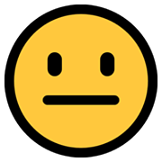 Emoji 😐 Faccina Neutra su Microsoft Windows 11.