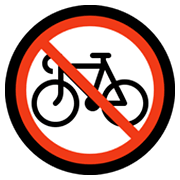 Emoji 🚳 Segnale Di Divieto Di Transito Delle Biciclette su Microsoft Windows 11.