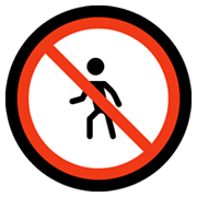🚷 Emoji Fußgänger verboten Microsoft Windows 11.