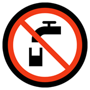 Emoji 🚱 Simbolo Di Acqua Non Potabile su Microsoft Windows 11.