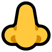 Emoji 👃 Naso su Microsoft Windows 11.