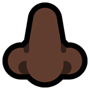 👃🏿 Emoji Nariz: Pele Escura na Microsoft Windows 11.
