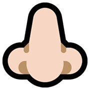 Emoji 👃🏻 Naso: Carnagione Chiara su Microsoft Windows 11.