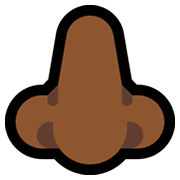 👃🏾 Emoji Nariz: Pele Morena Escura na Microsoft Windows 11.