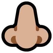 👃🏼 Emoji Nariz: Pele Morena Clara na Microsoft Windows 11.