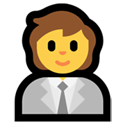 Emoji 🧑‍💼 Persona Che Fa Un Lavoro D’ufficio su Microsoft Windows 11.