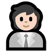 🧑🏻‍💼 Emoji Büroangestellte(r): helle Hautfarbe Microsoft Windows 11.
