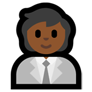 🧑🏾‍💼 Emoji Trabalhador De Escritório: Pele Morena Escura na Microsoft Windows 11.