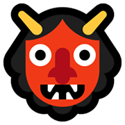 Emoji 👹 Orco su Microsoft Windows 11.