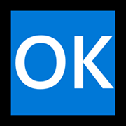 Emoji 🆗 Pulsante OK su Microsoft Windows 11.