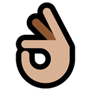 Emoji 👌🏼 Mano Che Fa OK: Carnagione Abbastanza Chiara su Microsoft Windows 11.