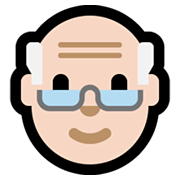 👴🏻 Emoji älterer Mann: helle Hautfarbe Microsoft Windows 11.