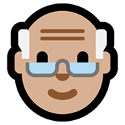 👴🏼 Emoji Anciano: Tono De Piel Claro Medio en Microsoft Windows 11.