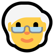 🧓 Emoji Persona Adulta Madura en Microsoft Windows 11.