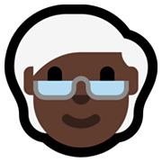 🧓🏿 Emoji Persona Adulta Madura: Tono De Piel Oscuro en Microsoft Windows 11.