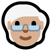Emoji 🧓🏼 Adulto Anziano: Carnagione Abbastanza Chiara su Microsoft Windows 11.