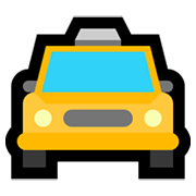 🚖 Emoji Vorderansicht Taxi Microsoft Windows 11.