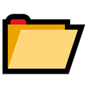 Émoji 📂 Dossier Ouvert sur Microsoft Windows 11.